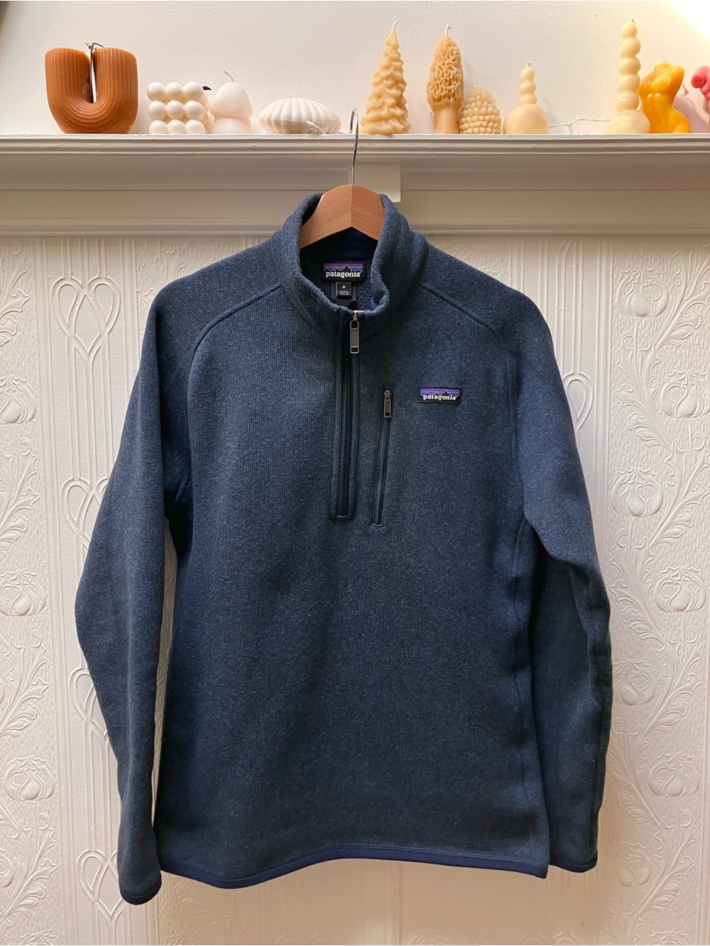 Patagonia Men's Navy Quarter-Zip Fleece Pullover